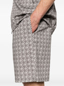 Shorts de mezcla de algodón impreso Emporio Armani