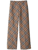 Pantalon de mélange de laine de chèque de burberry