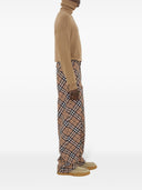 Pantalon de mélange de laine de chèque de burberry