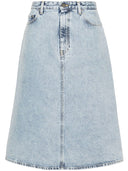 Toteme Pre Organi Cotton Denim MIDI Jupe