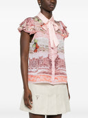 Top in seta stampata Alice + Olivia