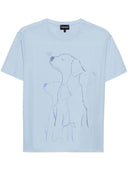 Emporio Armani bedruckte Baumwoll -T -Shirt