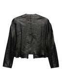 Alysi Fringed Leather Jacket