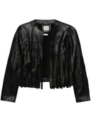 Alysi Fringed Leather Jacket