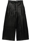Alysi pantalones de cuero recortado en piernas