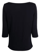 Majestic Viscose Boat Neck T Shirt