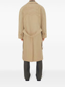 Burberry Ekd Logo Cotton Blend Trench Coat