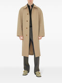 Burberry Ekd Logo Cotton Blend Trench Coat