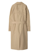 Burberry Ekd Logo Cotton Blend Trench Coat
