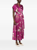 Pierre Louis Mascia Printed Silk Long Dress