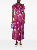Pierre Louis Mascia Printed Silk Long Dress