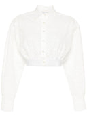 Ermanno Firenze Cotton Blend Cropped Shirt