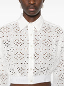 Ermanno Firenze Cotton Blend Cropped Shirt