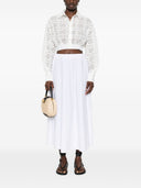 Ermanno Firenze Cotton Blend Cropped Shirt
