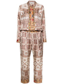 Pierre Louis Mascia Printed Silk Long Jumpsuit