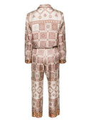 Pierre Louis Mascia Printed Silk Long Jumpsuit
