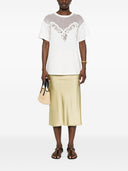 Ermanno Firenze Lace Trim Crewneck T Shirt
