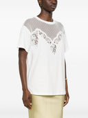 Ermanno Firenze Lace Trim Crewneck T Shirt