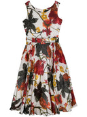 Samantha Sung Floral Print Midi Dress