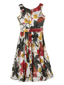 Samantha Sung Floral Print Midi Dress