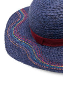 Paul Smith Ribbon Detail Straw Fedora Hat