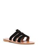 K Jacques St Tropez Dolon en cuir plat en cuir plat