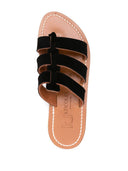 K Jacques St Tropez Dolon en cuir plat en cuir plat