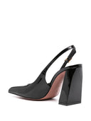 Amina Muaddi Charlotte Sling Patent Pumps