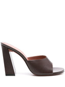 Amina Muaddi Brigitte Leather Heel Mules