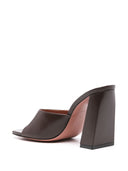 Amina Muaddi Brigitte Leather Heel Mules
