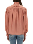 Chloé Fluid Seiden-Jacquard-Bluse