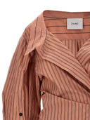 Naga sukienka koszuli w paski