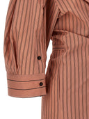 Naga sukienka koszuli w paski