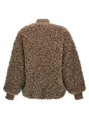 Veste de bombardier en fausse fourrure nude