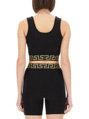 Versace Crop Top med græsk grænse