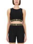 Versace Crop Top med græsk grænse