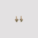 Saint Laurent Heart Pendant Hammered Cassandre Earrings