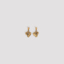 Saint Laurent Heart Pendant Hammered Cassandre Earrings