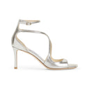 Jimmy Choo Leather Glitter Azia 75 Sandals