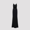 Tom Ford Crystal Chain Embroidery Satin Dress