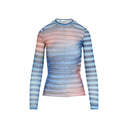 Jean Paul Gaultier Mesh Printed "Air" Long Sleeves Top
