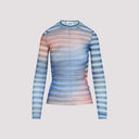 Jean Paul Gaultier Jean Paul Gaultier Mesh Printed "Air" Long Sleeves Top