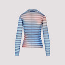 Jean Paul Gaultier Jean Paul Gaultier Mesh Printed "Air" Long Sleeves Top