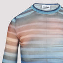 Jean Paul Gaultier Jean Paul Gaultier Mesh Printed "Air" Long Sleeves Top