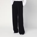 Dries Van Noten Wide Black Cotton Trousers