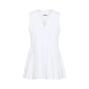Jil Sander Sleveless A Line Pleated Top