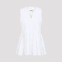 Jil Sander Sleveless A Line Pleated Top