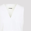 Jil Sander Sleveless A Line Pleated Top