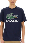 Lacoste bomull t -skjorte med utskrift