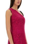 Dolce & Gabbana Mini -Kleid mit Cordonet -Spitzenschlitz
